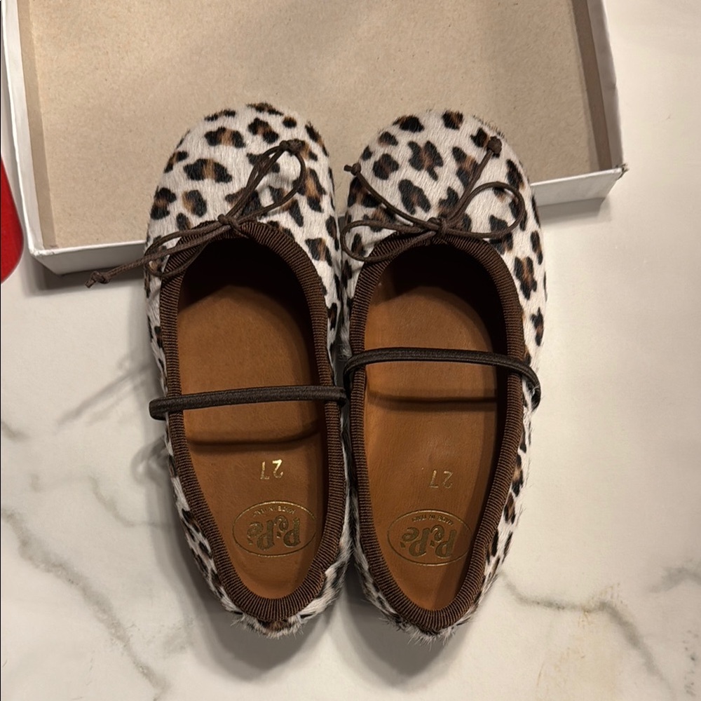 Pepe Leopard Print Kids Ballet Flats